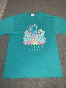 Vintage Texas graphic T-shirt Big Bend size large Green - Picture 1 of 11