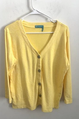Cárdigan Fresh Produce Mujer Amarillo Botón Frontal L Sin Esfuerzo Femenino Informal Foto 1 de 4