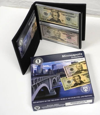 SERIES 2004 MINNEAPOLIS EVOLUTIONS SET, MATCHING $20 & $50 SERIAL NUMBERS - Image 1 of 4