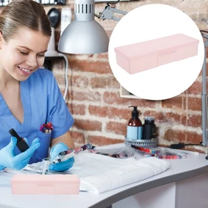  Custodia organizer per attrezzi unghie 8 pezzi - scatola porta manicure rosa - plastica - Foto 1 di 12