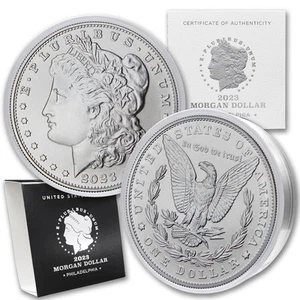 2023-P Morgan Silver $1 Dollar Uncirculated OGP & COA (23XE) - Picture 1 of 2