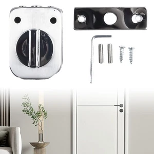 Elegant Stainless Steel Ground Lock for Glass Doors No Punching Required - Picture 1 of 24