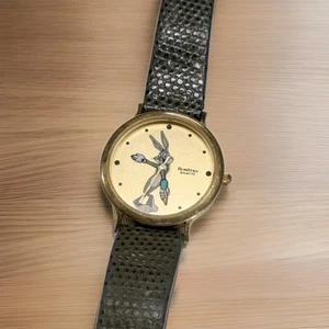 VINTAGE BUGS BUNNY ARMITRON QUARZUHR 1989 WARNER BROS NEUE BATTERIE ORIG BAND - Bild 1 von 5