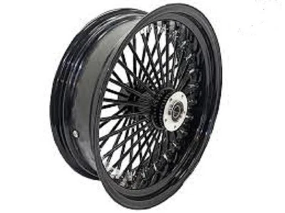 Black Rear Fat Spoke 48 16" 3.5" Rim Wheel Harley Dyna Softail Sportster 52732 - Image 1 of 2