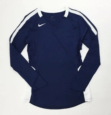 Nike Vapor Pro Long Sleeve Volleyball Jersey Women's Medium 915025 Navy Blue - Image 1 of 2
