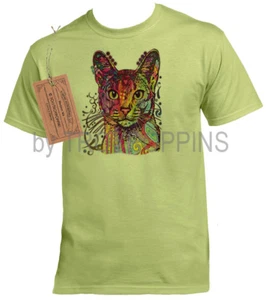1-CAMISETA IMPRESA GRÁFICA DE ARCO IRIS DE LA RAZA GATO ABISINIO GATO ATIGRADO RAZA - Imagen 1 de 7