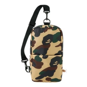 A Bathing Ape BAPE Sling Bag Body Bag Camo Yellow 2015 Summer Collection NEW - Picture 1 of 6