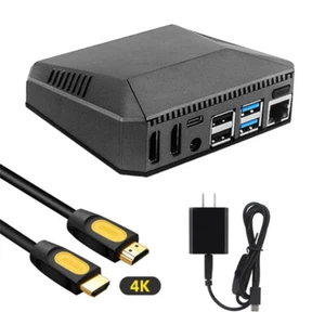 Argon One V2 Aluminum Case Kit For Raspberry Pi 4 HDMI Cable Power Supply USB-C - Picture 1 of 11