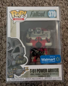 Funko Pop T-51 Power Armor Walmart Nuka Cola Figura in vinile rosso #370 Fallout - Foto 1 di 10