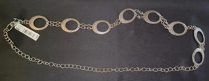 Metal Women Cute Belt Size L/X nick/blk GNW - Picture 1 of 1