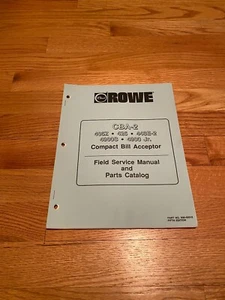 CBA-2 Compact Bill Acceptor Field Service Manual and Parts Catalog, Rowe - Picture 1 of 1