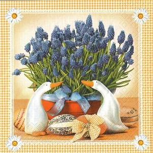 4 servilletas de papel individuales decoupage mesa artesanal huevos de ganso de Pascua 80 - Imagen 1 de 3