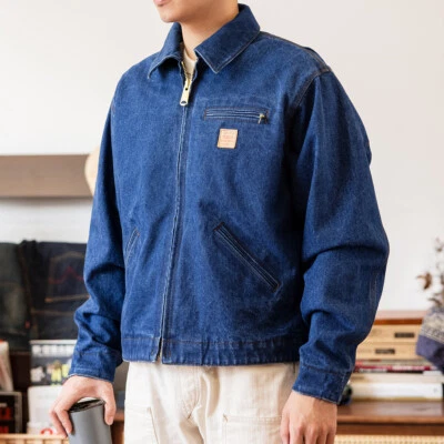 Red Tornado Vintage 15oz Denim Detroit Jacket Men Workwear Coat Casual Outerwear - Image 1 of 4