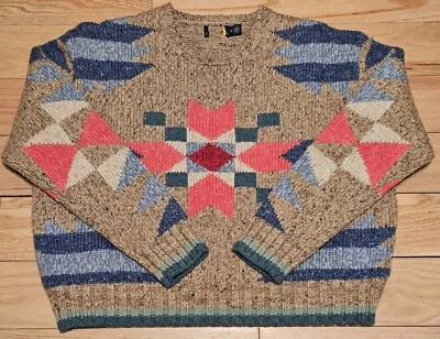 Suéter tejido Polo Ralph Lauren para mujer multicolor azteca suroeste mezcla de lana  Foto 1 de 4