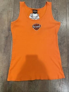 Camiseta sin mangas Harley Davidson Smokey Mountain Harley naranja mediana XL para mujer - Imagen 1 de 13