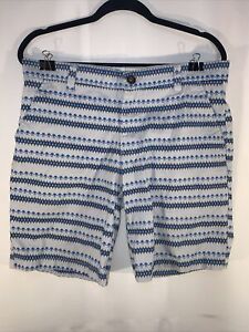 Threads 4 Thoughts Mens Shorts Size 32 Blue W/Design #686