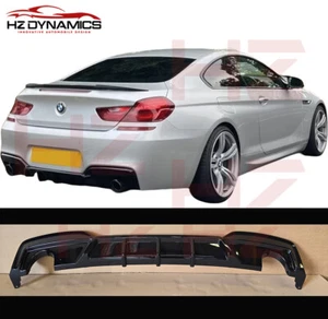 GLOSS BLACK REAR BUMPER LIP DIFFUSER SPOILER FOR 2012 2018 BMW 6 SERIES F06 F12 - Picture 1 of 11