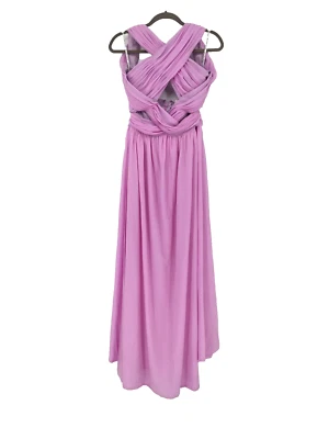 Nuevo con etiquetas Vestido Miss Circle Mujer Lila Griega Cruz Gasa Talla Pequeña Plisado Abertura Foto 1 de 4