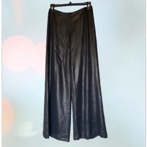 Yansi Fugel Bronze Metallic Wide Leg Dress Pant - Picture 1 of 8