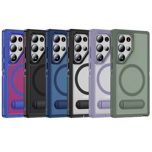 For Samsung Galaxy S25 S24 S23 S22 Shockproof Rugged Case Stand Mag Safe Cover - Picture 1 of 12