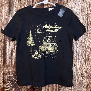 Gap Kids Boy’s T-Shirt “Adventure Awaits” Camping Outdoors Size XS 4-5 NWT - Picture 1 of 4