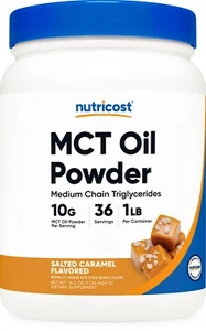 Nutricost Premium MCT Oil Powder (1 LB) (Salted Carmel) (36 Servings) - Picture 1 of 5