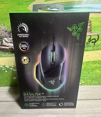 Razer Basilisk V3 Wired Gaming Mouse RGB Customizable Ergonomic * NEW - Image 1 of 2