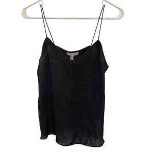 Joie 100 % Seide Allena V-Ausschnitt Camisole Top Kaviar schwarz lockere Passform XS neu mit Etikett $ 148 - Bild 1 von 5