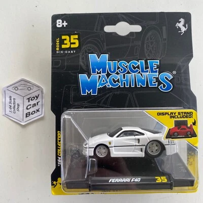 Muscle Machines - Ferrari F40 (White #35 - Approx 1:64 -Blister Not Perfect) D40 - image 1 of 2