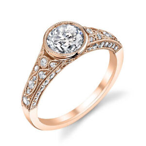 Luxury Cz Yellow Gold Filled New Wedding Round Cut Party Ring Women's Size 6-10