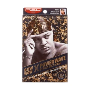ROJO por KISS BOW WOW X POWERWAVE ENCENDIDO DORADO SEDOSO DURAG SATÉN SEDOSO - HD112 - Imagen 1 de 4
