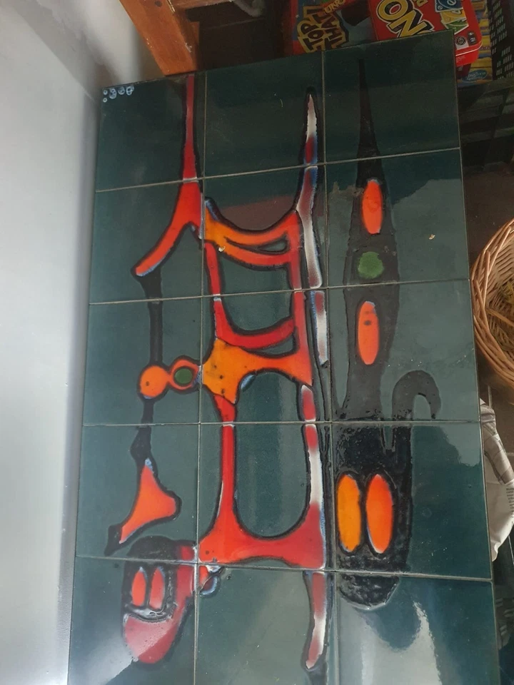 Table basse en céramique signée Adri 1960, modèle Dalias. Vallauris. - Photo 1/1