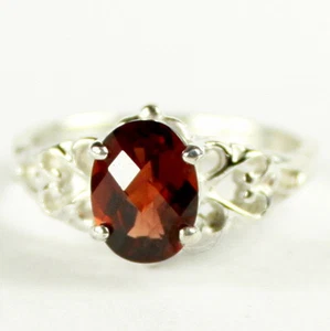 Mozambique Garnet, 925 Sterling Silver Ladies Ring, SR302-Handmade - Picture 1 of 5