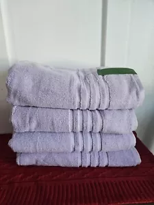 NUOVO! Asciugamano da bagno Kate Spade tinta unita VIOLA set 4 pezzi cotone OEKO TEX 30" x 56" - Foto 1 di 5