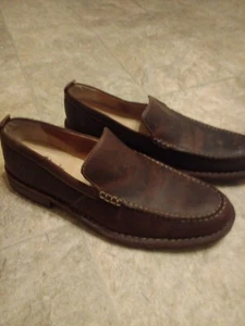 Clark 62058 Men’s Size 11 M Brown Leather Loafers low Top Slip On New brown - Picture 1 of 7