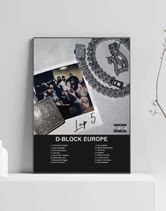 D-Block Europe Lap 5 Album Premium Music Poster | Artwork Tracklist - Picture 1 of 4