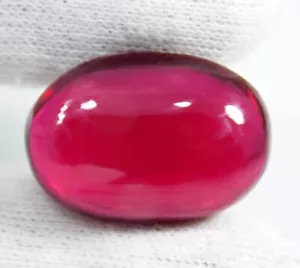 Certified 62.60 Ct Natural Mozambique Red Ruby Oval (Cabochon) Loose Gemstone - Picture 1 of 5