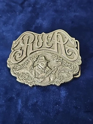 RARO RVCA Aaron Horkey Banjo Búho Fedora Bronce Hebilla de Cinturón Foto 1 de 4