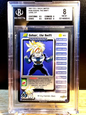 DBZ CCG DRAGON BALL Z GOHAN THE SWIFT LV2 #165 LIMITED BGS 8 NM-MT CELL SAGA 01' - Image 1 of 2