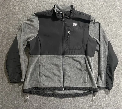 Jaqueta Everlast Adulto Cinza Preto Zíper Completo Quebra-Vento Tamanho XL - Imagem 1 de 4