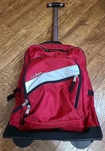 LL Bean Zaino Rotante Valigia Escursionismo Campeggio Rosso - Foto 1 di 6