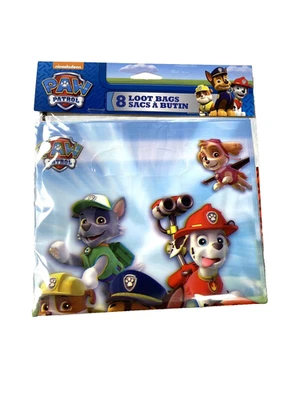 NEW 8 count pack paw patrol loot goody party favors bags  - Image 1 of 2