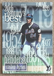2000 Topps 20th Century's Best #233 Rickey Henderson New York Mets Baseball HOF - Picture 1 of 2