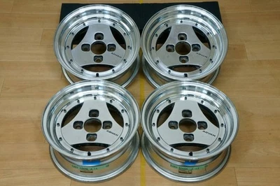 Rare ADVAN A3A 13x6J +6 4x114.3 73mm Hub Vintage Aluminum Wheels Set — 第 1/4 张图片