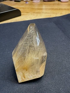 Seltene Rutil Rutil klar Quarz Einschluss Goldstäbe Laserpunkt Probe 012 - Bild 1 von 20