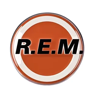R.E.M. Logo Round Enamel Pin - Picture 1 of 1