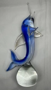 Vgt Murano Glass Marlin/Sword Fish Sculpture Hand Blown 11”H - Picture 1 of 12