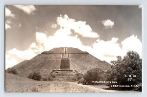 Cartolina RPPC Messico Piramide di Teotihuacan anni 50 non spedita Kodak - Foto 1 di 2