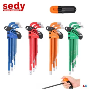 36Pcs Allen Key Set Extra Long Arm Torx Star Hex Wrench Metric & Imperial Size - Picture 1 of 7
