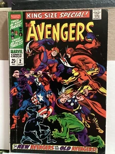 AVENGERS ANNUAL #2 MARVEL 1968 1ST BATTLE UP ORIGINAL + NEW AVENGERS - Picture 1 of 7